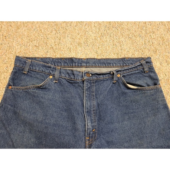 Vintage Levis 509 Jeans Mens 42x30 Blue Denim Regular Orange Tab 80s Hemmed - Picture 4 of 14